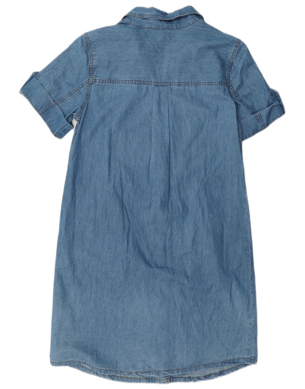 Lipsy Womens Denim Dress UK 10 Small Blue Cotton