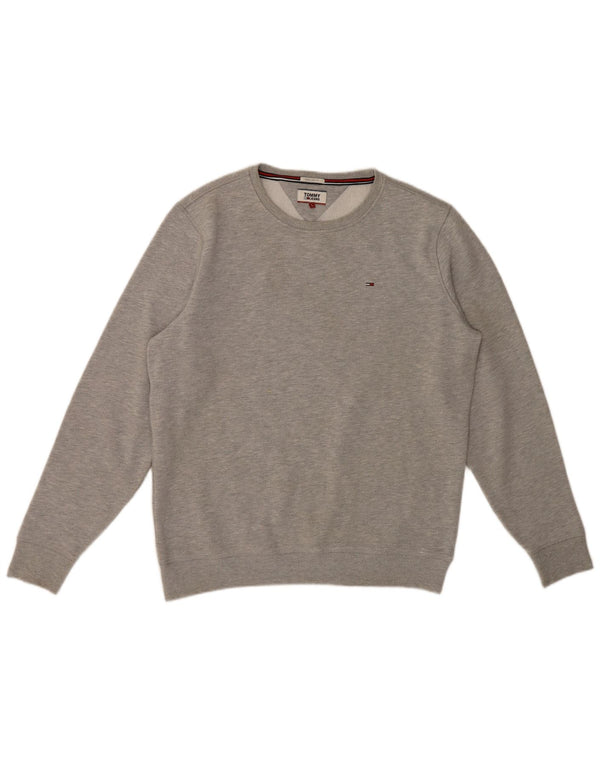 Tommy Hilfiger Mens Regular Fit Sweatshirt Jumper Large Grey Cotton