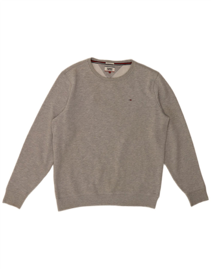 Tommy Hilfiger Mens Regular Fit Sweatshirt Jumper Large Grey Cotton