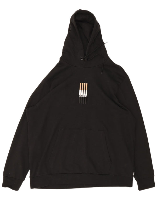 Hugo Boss Mens Graphic Hoodie Jumper 4XL Black Cotton