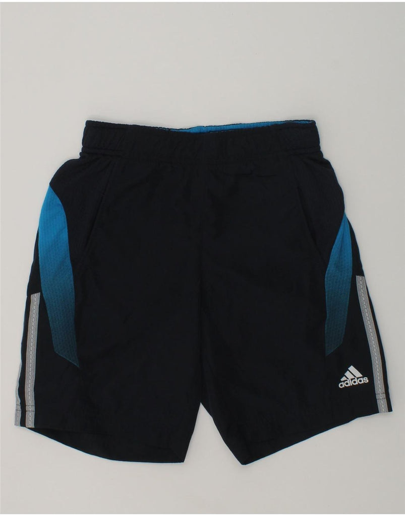 ADIDAS Boys Climacool Sport Shorts 7-8 Years Navy Blue Colourblock | Vintage Adidas | Thrift | Second-Hand Adidas | Used Clothing | Messina Hembry 