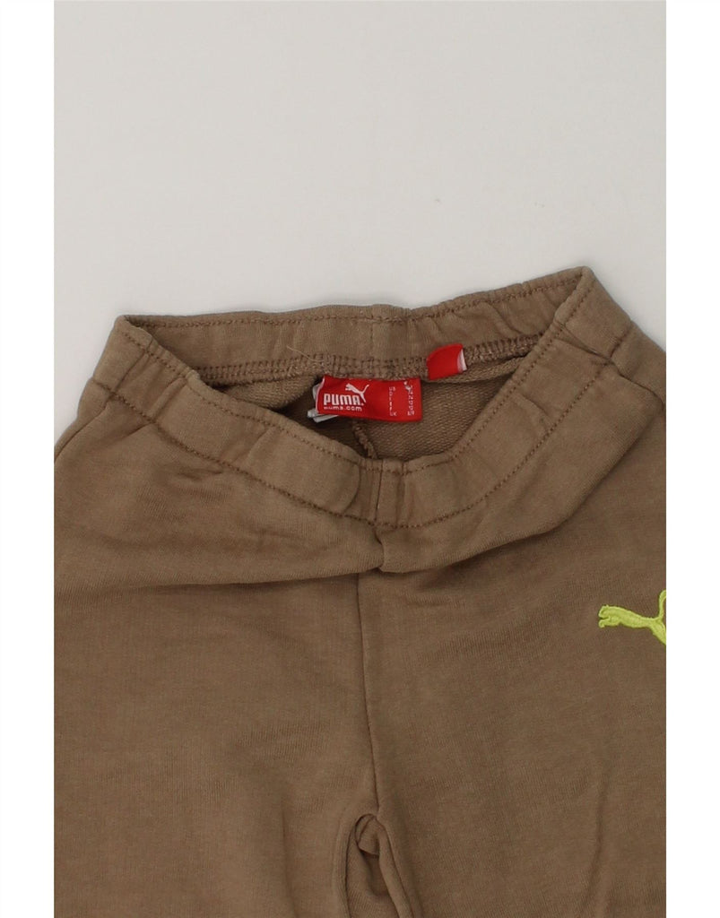 PUMA Baby Boys Joggers Tracksuit Trousers 6-9 Months Brown Cotton | Vintage Puma | Thrift | Second-Hand Puma | Used Clothing | Messina Hembry 