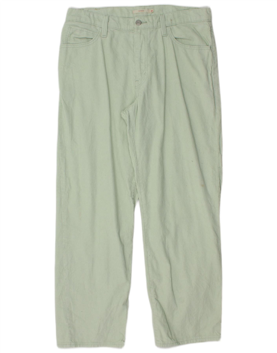 LEVI'S Mens Baggy Loose Fit Corduroy Trousers W32 L30 Green Cotton