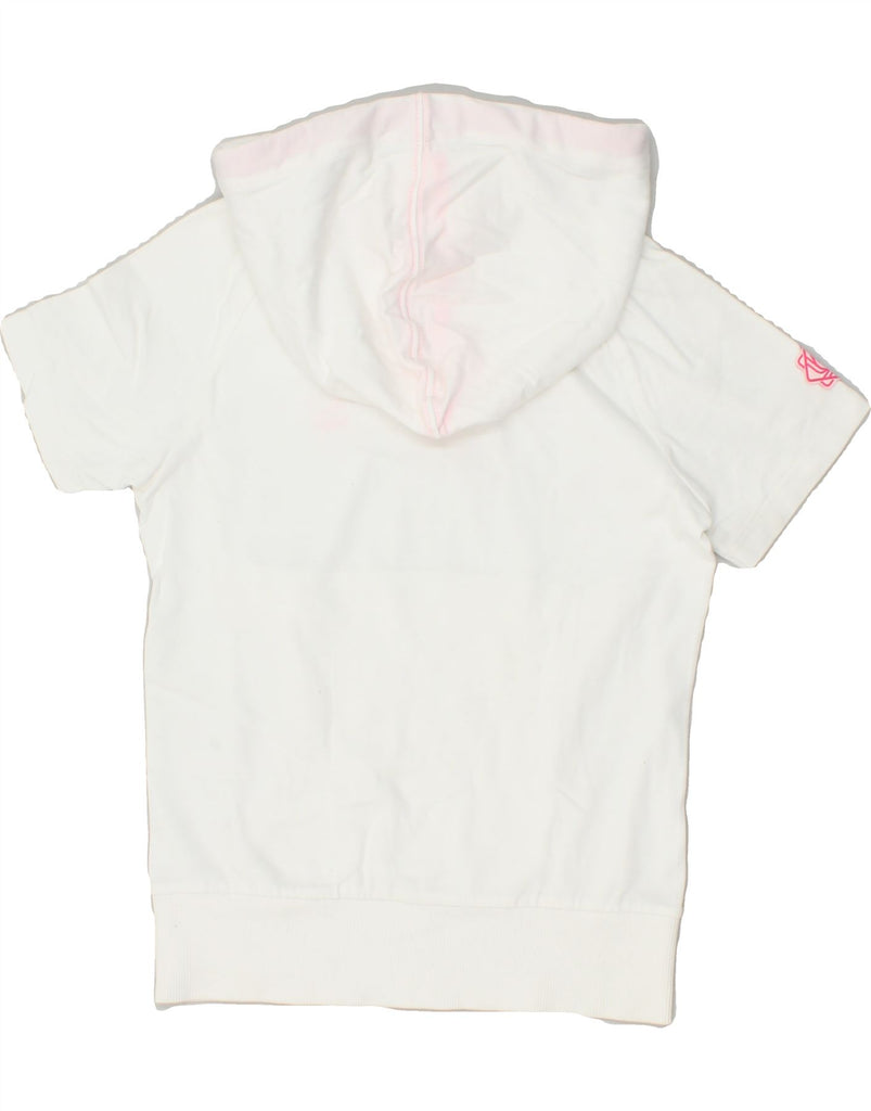 PUMA Womens Crop Hooded T-Shirt Top UK 8  White | Vintage Puma | Thrift | Second-Hand Puma | Used Clothing | Messina Hembry 