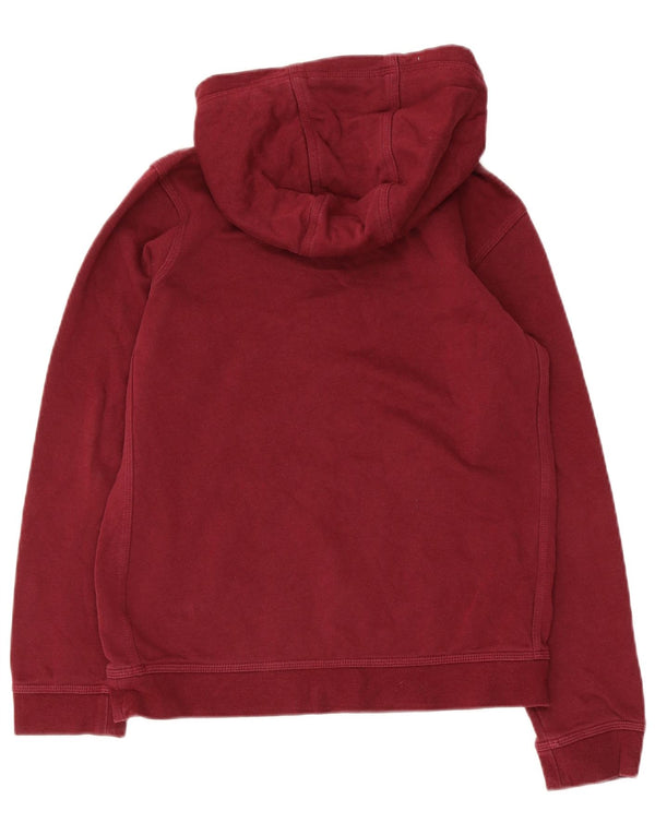 Nike Boys Graphic Hoodie Jumper 12-13 Years Large Burgundy Cotton