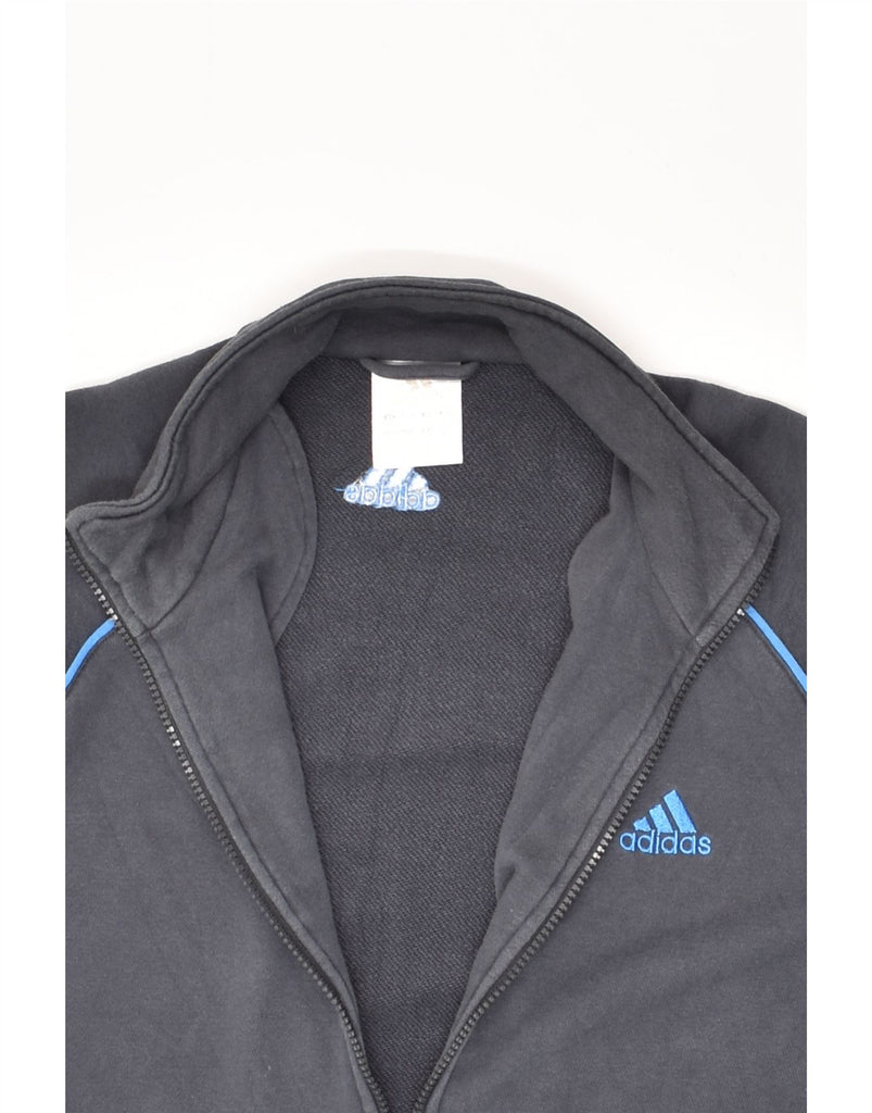 ADIDAS Mens Tracksuit Top Jacket Medium Grey Cotton | Vintage Adidas | Thrift | Second-Hand Adidas | Used Clothing | Messina Hembry 