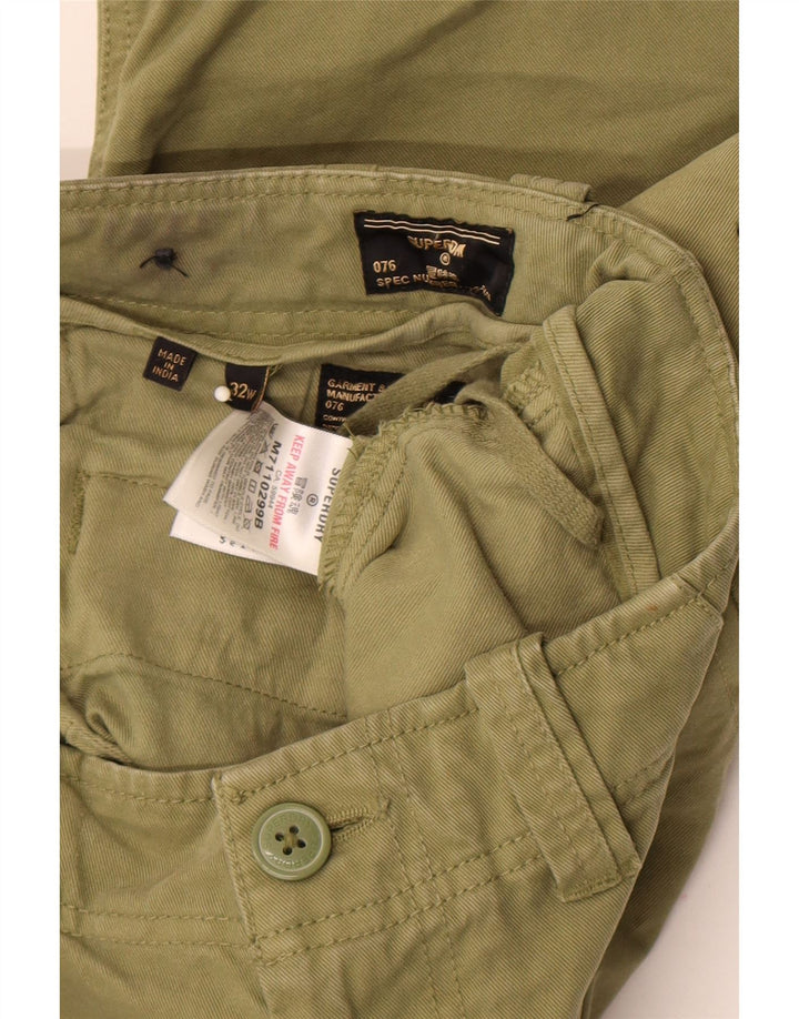 Superdry Mens Cargo Shorts W32 Medium Khaki Cotton