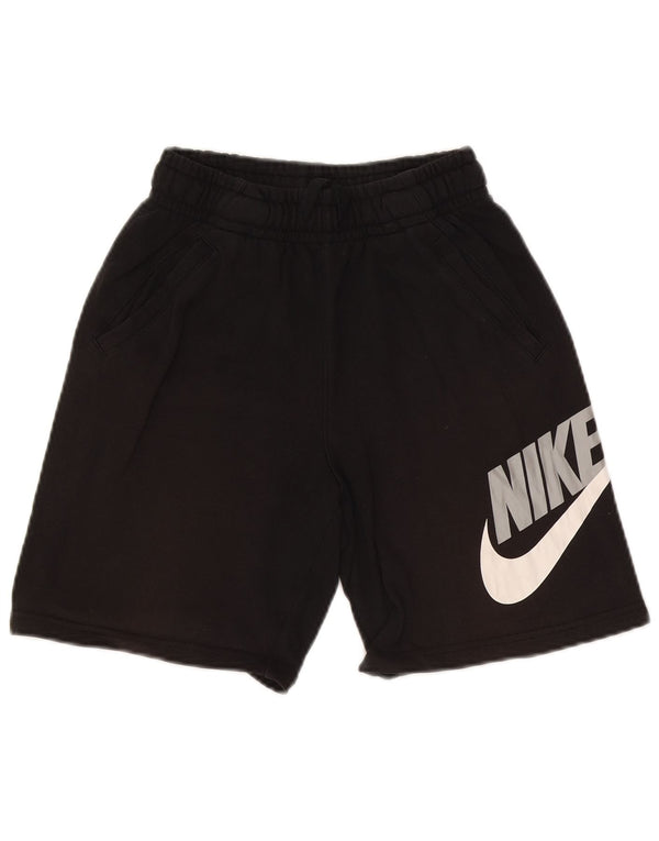 Nike Boys Graphic Sport Shorts 12-13 Years Large Black Cotton