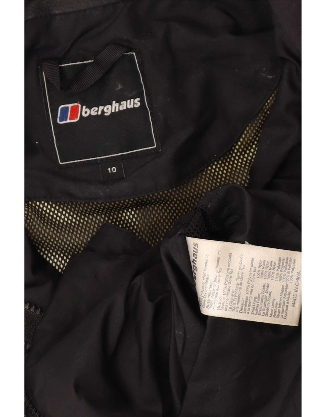 Berghaus Womens Hooded Oversized Rain Jacket UK 10 Small  Black Polyester
