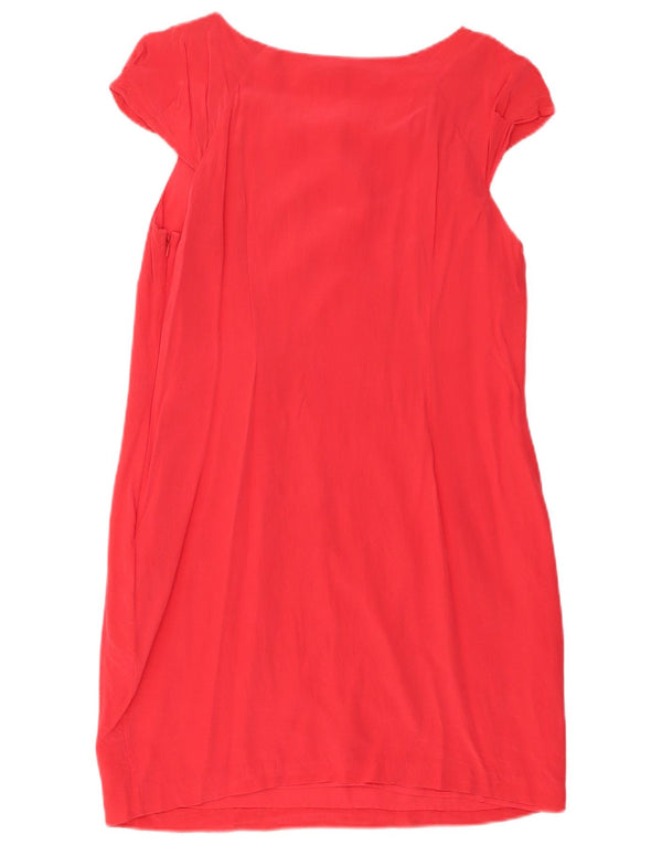 COAST Womens Sheath Dress UK 12 Medium  Pink Floral Silk