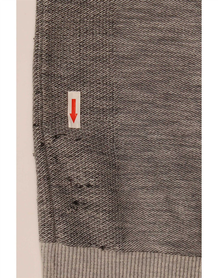 G-Star Mens Graphic Sweatshirt Jumper Medium Grey Flecked Cotton