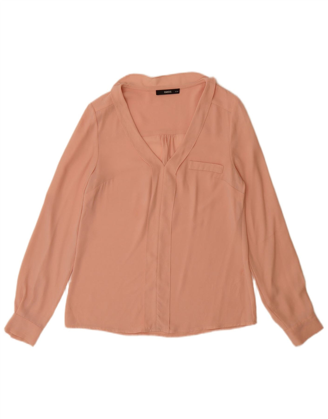 Oasis Womens Long Sleeve Blouse Top UK 8 Smal Pink