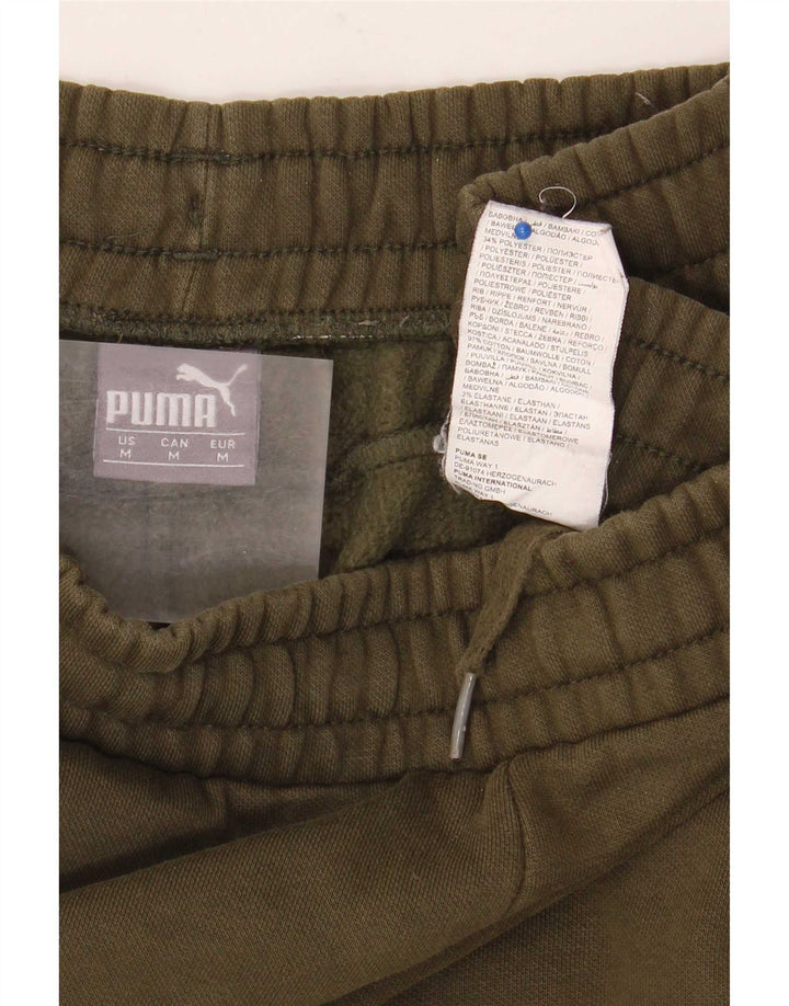 Puma Mens Tracksuit Trousers Joggers Medium  Khaki Cotton