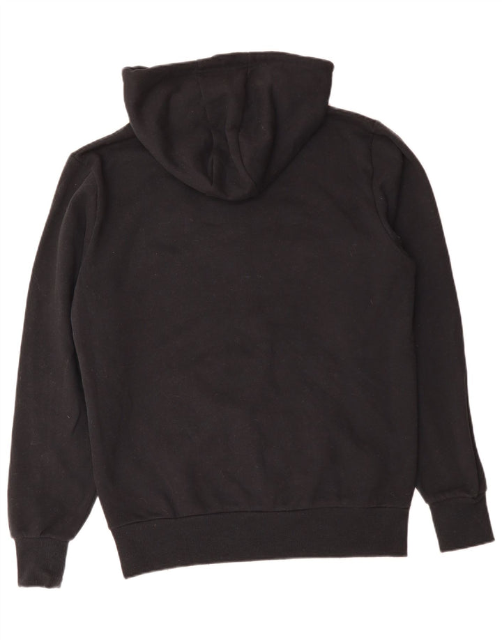 ELLESSE Mens Zip Neck Hoodie Jumper Medium Black Cotton