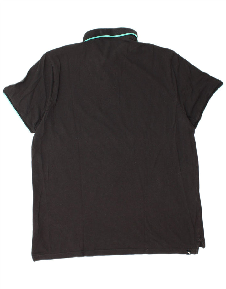 PUMA Mens Polo Shirt 2XL Black Cotton