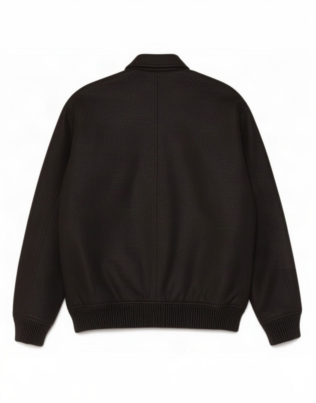 Zara Mens Bomber Jacket UK 40 Large Black Flecked Polyester