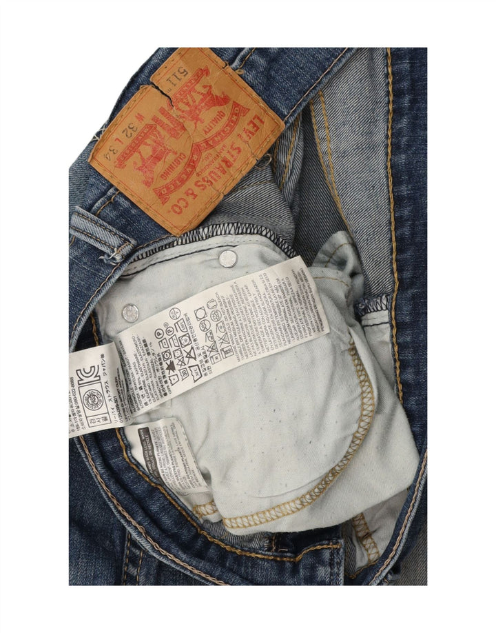 LEVI'S Mens 511 Slim Jeans W32 L29 Blue Cotton Vintage Levi's and Second-Hand Levi's from Messina Hembry 