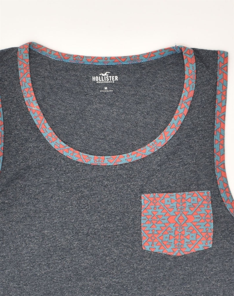 HOLLISTER Womens Vest Top UK 14 Medium Grey Cotton | Vintage Hollister | Thrift | Second-Hand Hollister | Used Clothing | Messina Hembry 