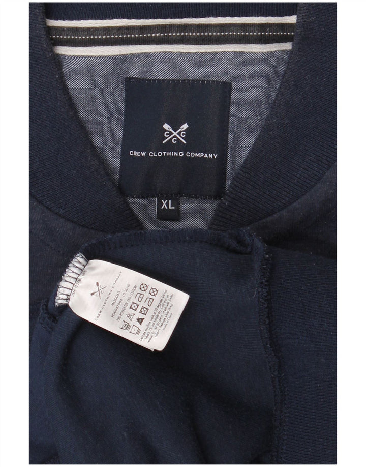 Crew Clothing Mens Tracksuit Top Jacket XL Navy Blue Polyester