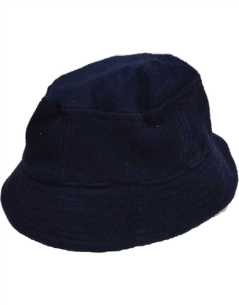 ADIDAS Womens Fleece Bucket Hat UK 10 Small Navy Blue Polyester | Vintage Adidas | Thrift | Second-Hand Adidas | Used Clothing | Messina Hembry 