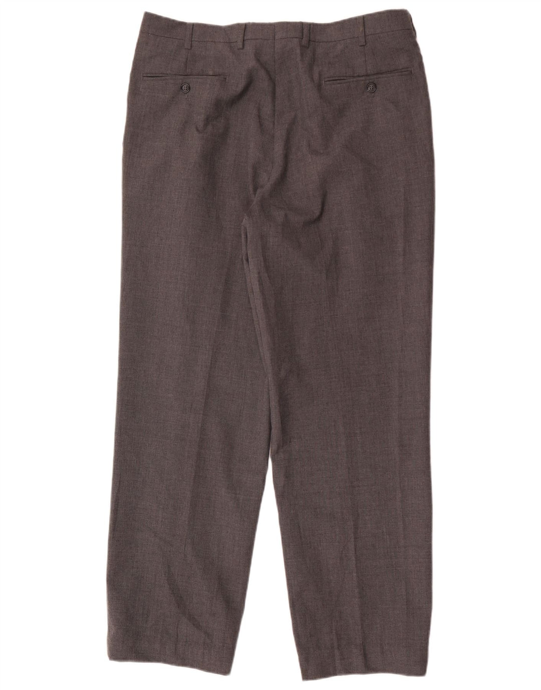 Yves Saint Laurent Mens Straight Suit Trousers W36 L30 Grey Polyester