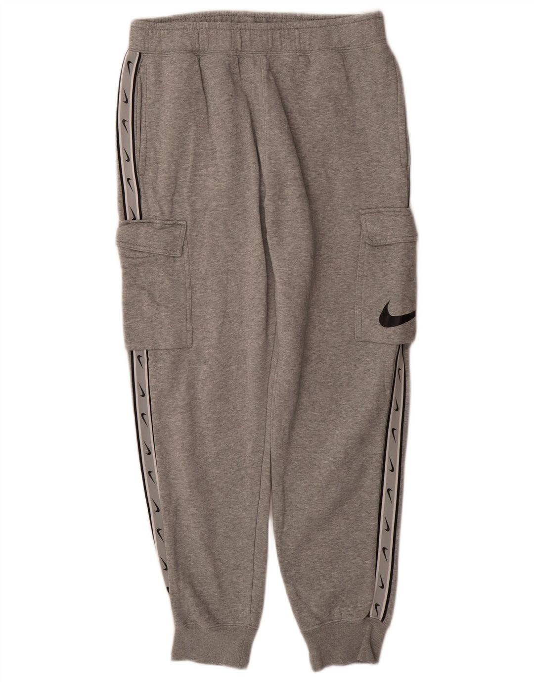 Nike Mens Graphic Cargo Tracksuit Trousers Joggers Medium Grey Flecked