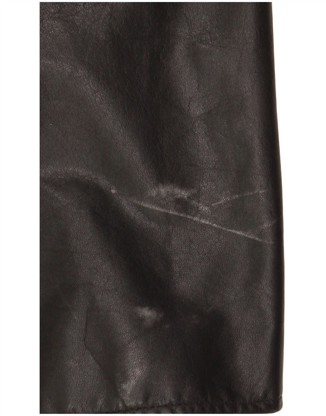 Vintage Mens Leather Coat IT 54 2XL Black Leather