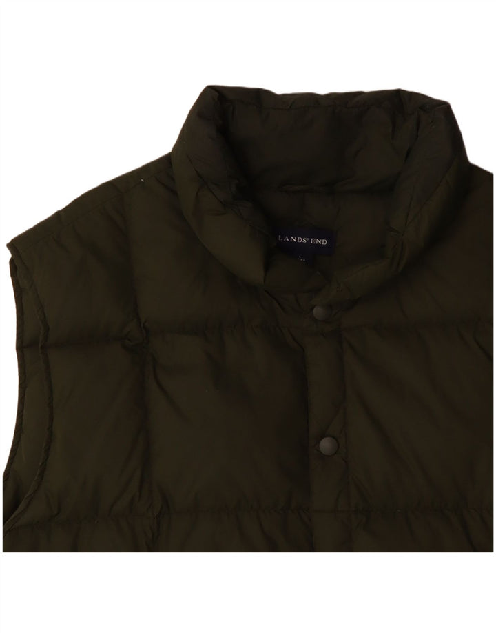 LANDS END Mens Padded Gilet UK 40 Large Green