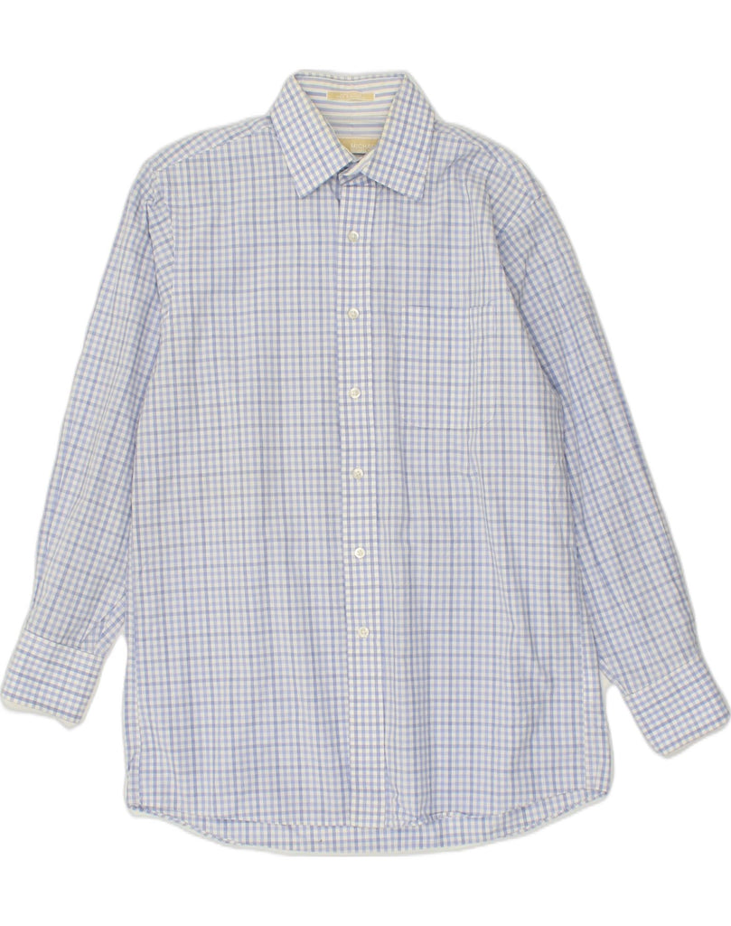 MICHAEL KORS Mens Regular Fit Shirt Size 15 1/2 Medium Purple Gingham | Vintage Michael Kors | Thrift | Second-Hand Michael Kors | Used Clothing | Messina Hembry 