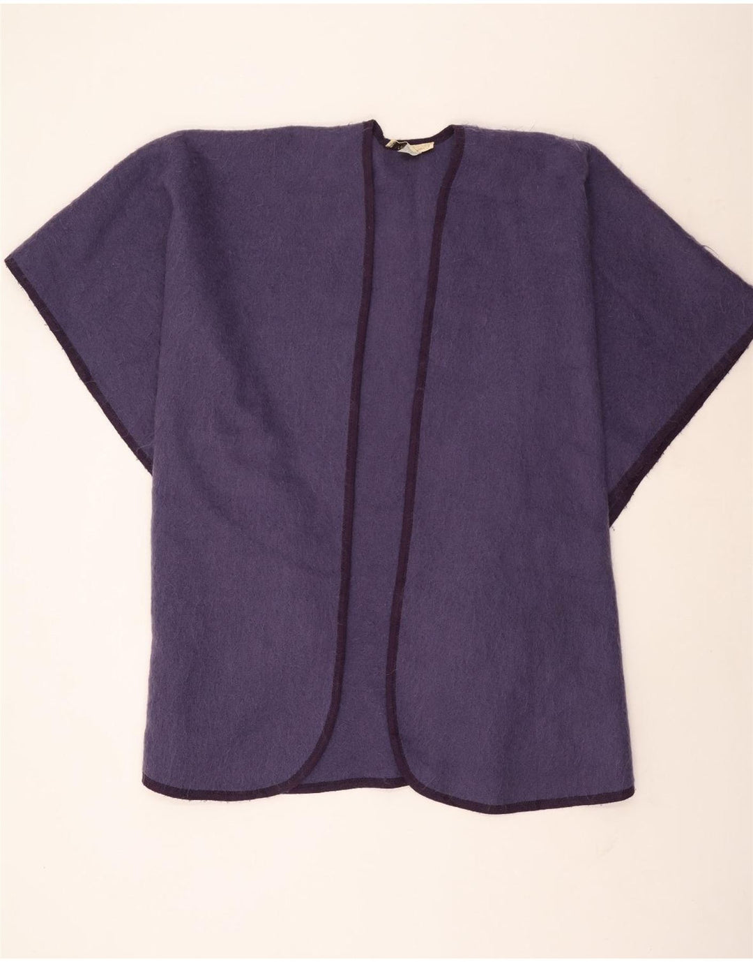 Weinberg Womens Open Poncho Coat UK 16 Large Purple Wool