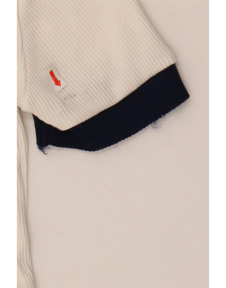 Zara Womens T-Shirt Top UK 12 Medium White Colourblock Polyester