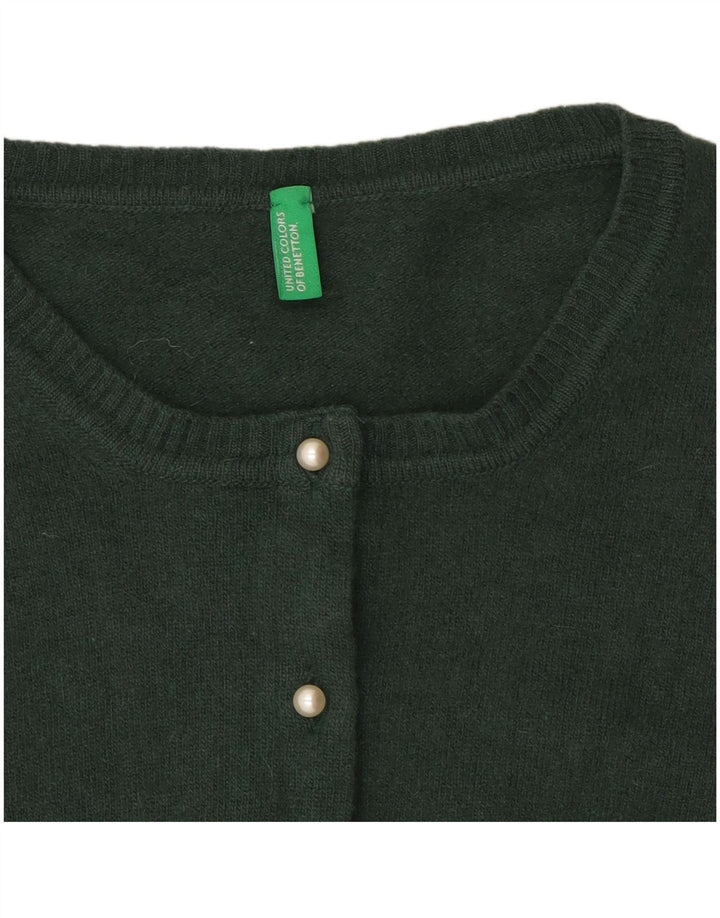 Benetton Girls Cardigan Sweater 7-8 Years Green