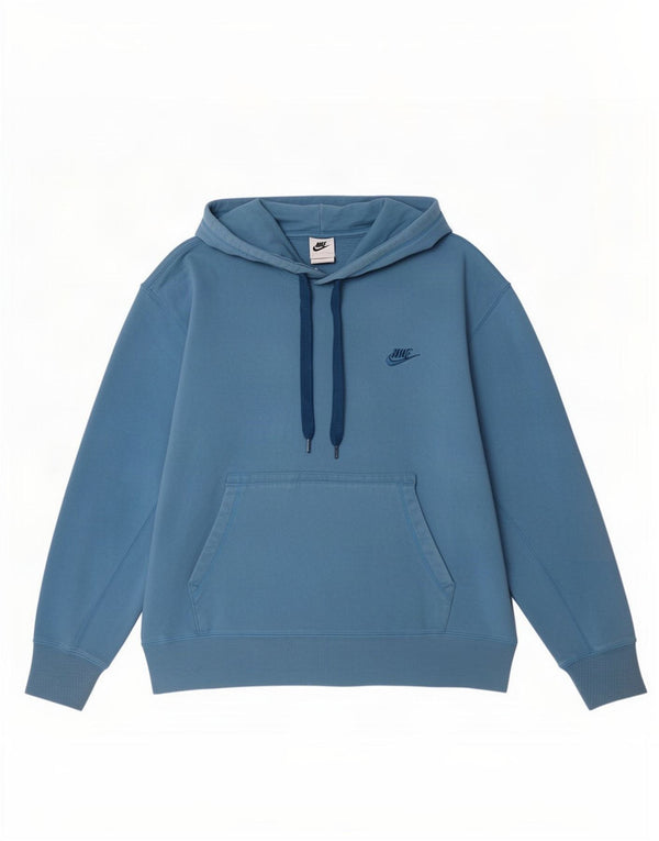 Nike Mens Hoodie Jumper XL Blue Cotton