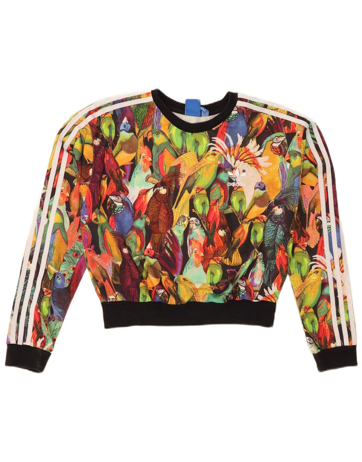 Adidas Womens Oversized Sweatshirt Jumper UK 6 XS Multicoloured Tropical