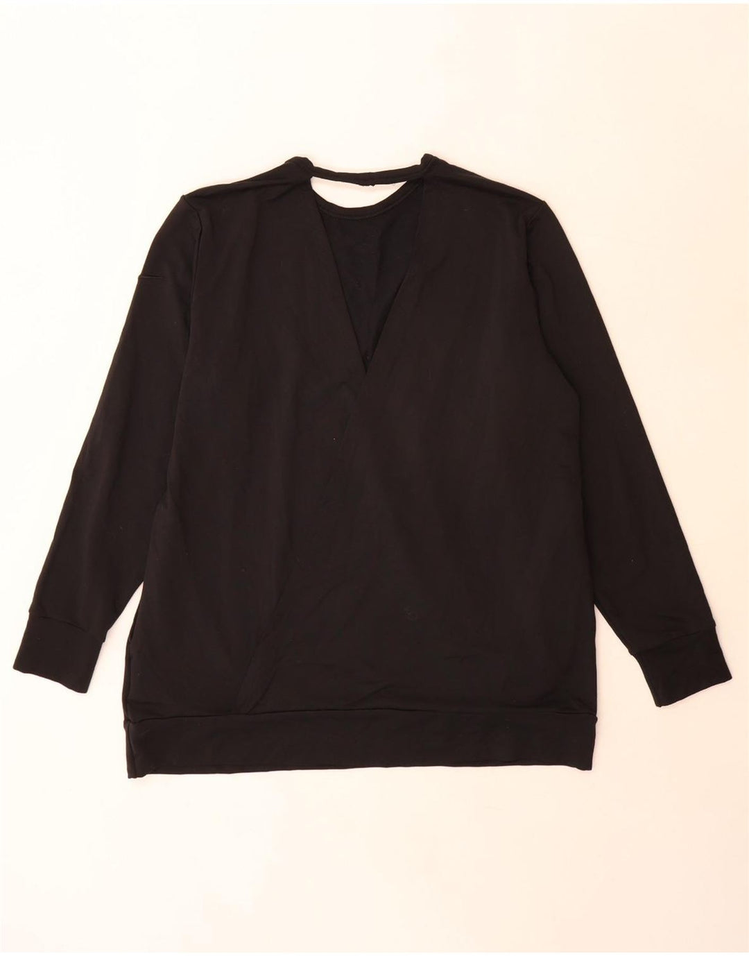 Nike Womens Dri Fit Oversized Sweatshirt Jumper UK 14 Medium Black