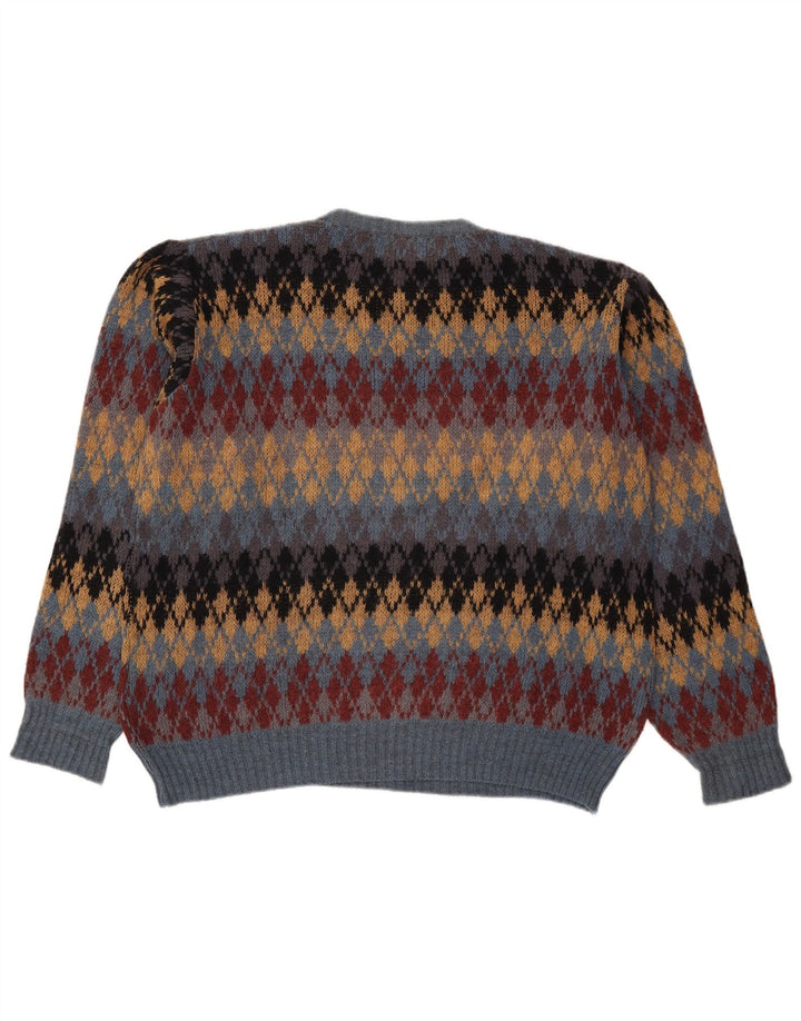 Fruit Of The Loom Mens Crew Neck Jumper Sweater Large Multicoloured