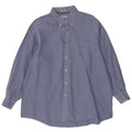Izod Mens Checked  Regular Fit Shirt Size 17 XL Blue Houndstooth Cotton