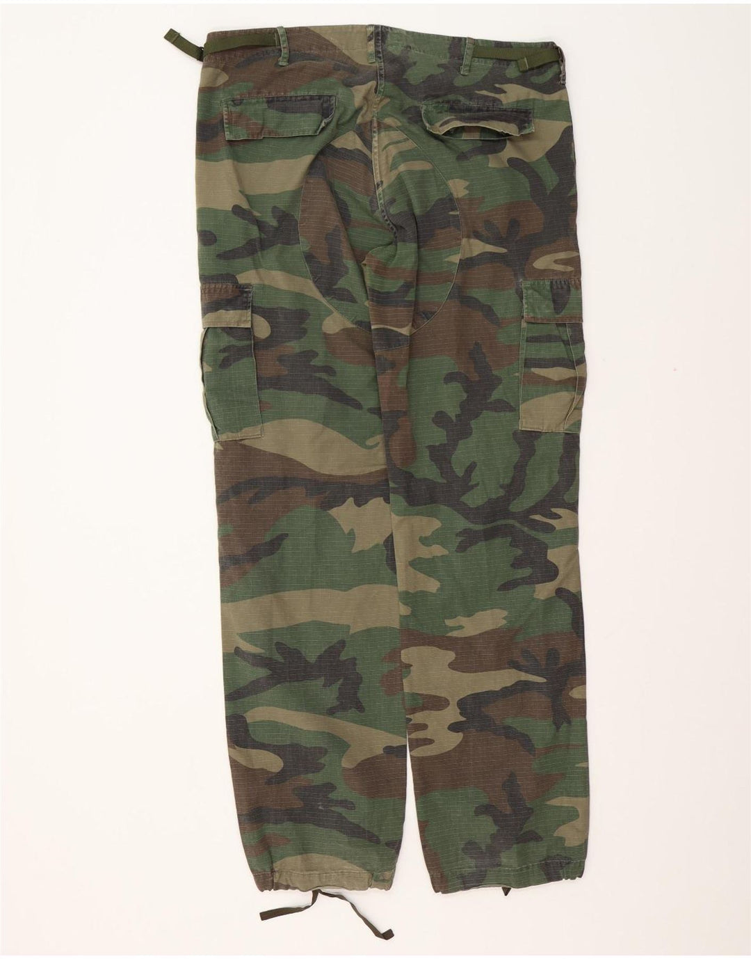 BARROW'S Mens Straight Cargo Trousers Large W36 L34 Khaki Camouflage