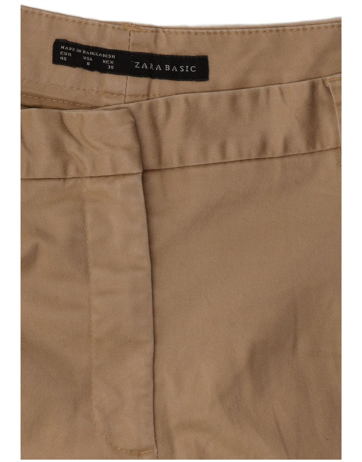 Zara Womens Slim Chino Trousers EU 40 Medium W30 L25 Beige