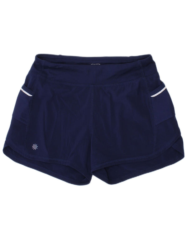 ATHLETA Girls Sport Shorts 11-12 Years Large Navy Blue Polyester