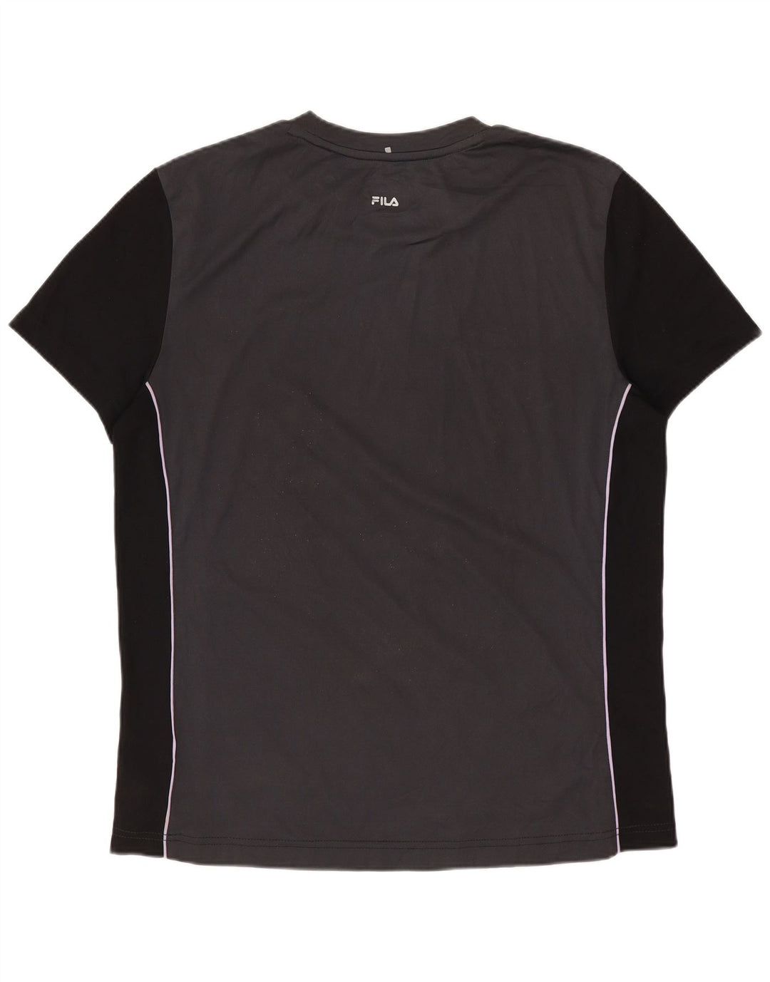 FILA Mens T-Shirt Top IT 48 Medium Grey Colourblock Polyester