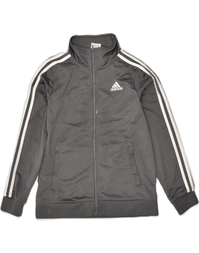 ADIDAS Boys Tracksuit Top Jacket 10-11 Years Medium Grey Polyester | Vintage Adidas | Thrift | Second-Hand Adidas | Used Clothing | Messina Hembry 