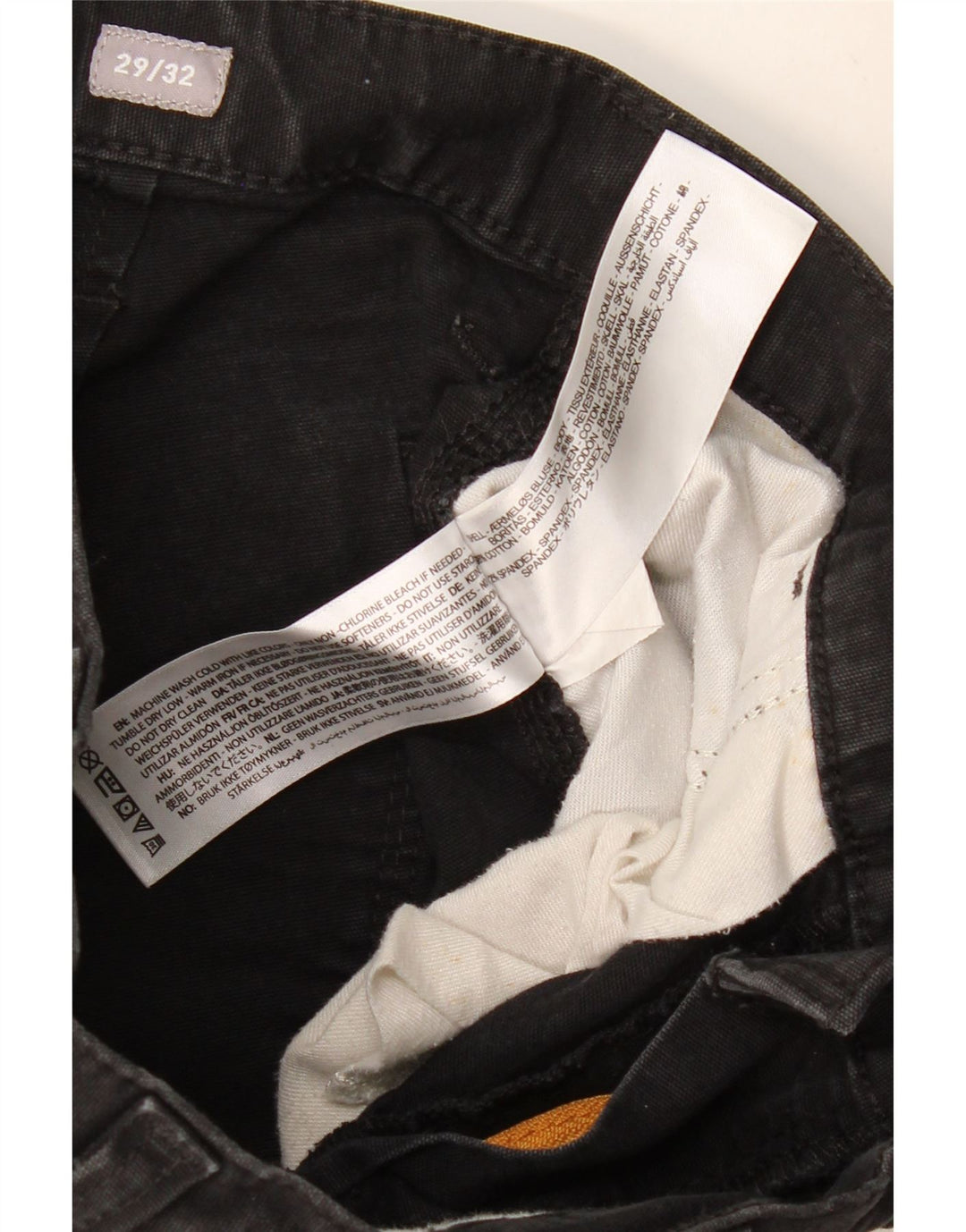 ARIAT Mens Relaxed Fit Straight Cargo Trousers W29 L32 Black Cotton