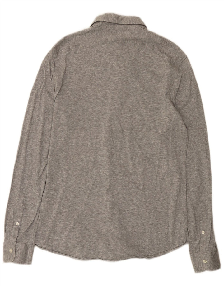Reiss Mens Shirt Medium Grey Cotton