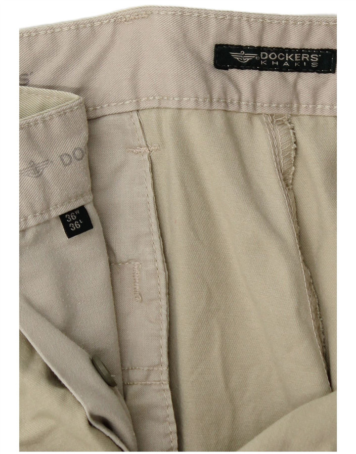 DOCKERS Mens Khakis Straight Chino Trousers W36 L30 Green