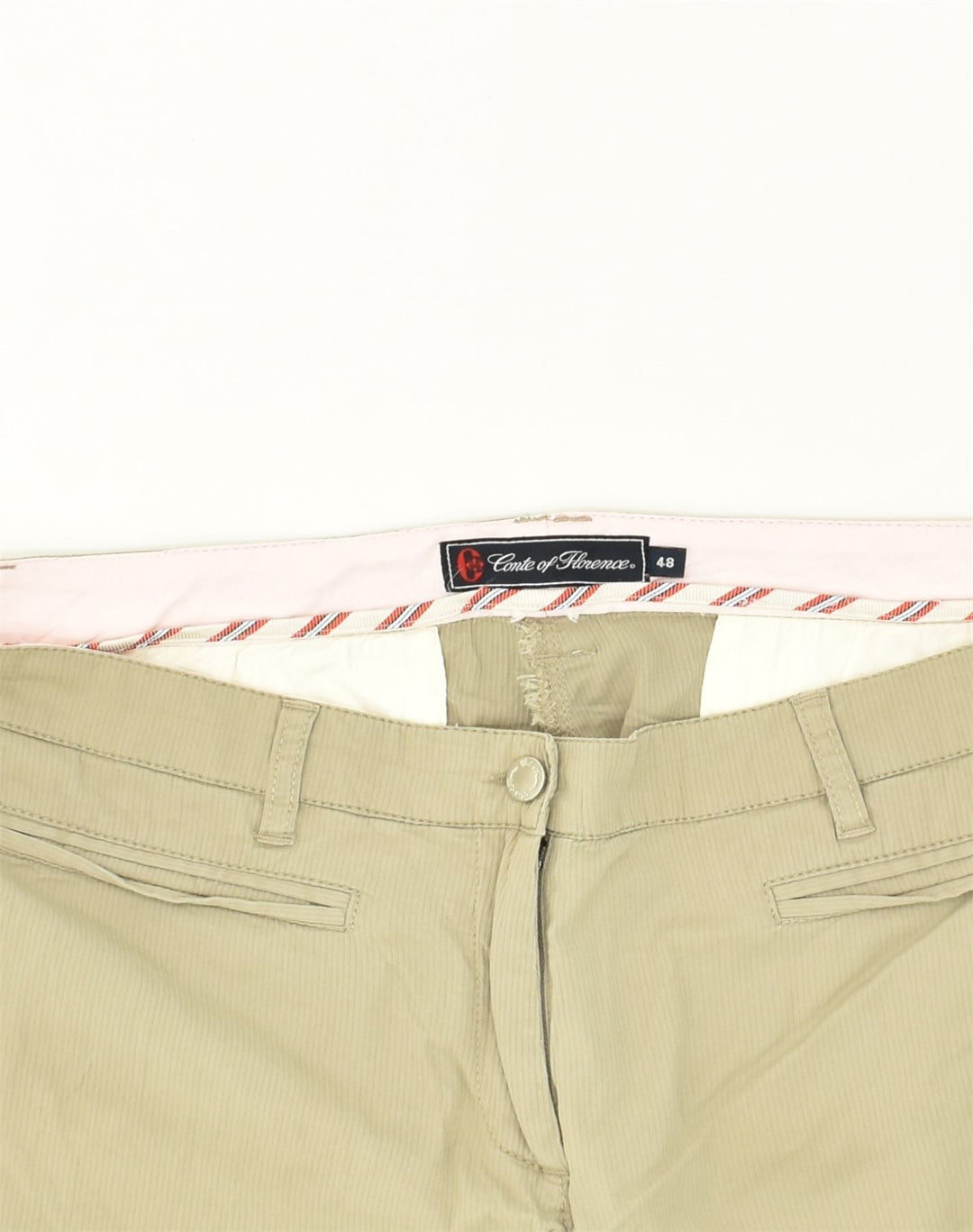 CONTE OF FLORENCE Womens Casual Shorts IT 48 XL W32 Beige Cotton | Vintage Conte of Florence | Thrift | Second-Hand Conte of Florence | Used Clothing | Messina Hembry 