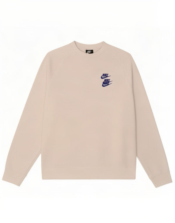 Nike Mens Graphic Sweatshirt Jumper Large White Cotton
