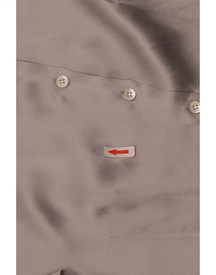 Cacharel Womens Shirt Blouse IT 42 Medium Grey Silk