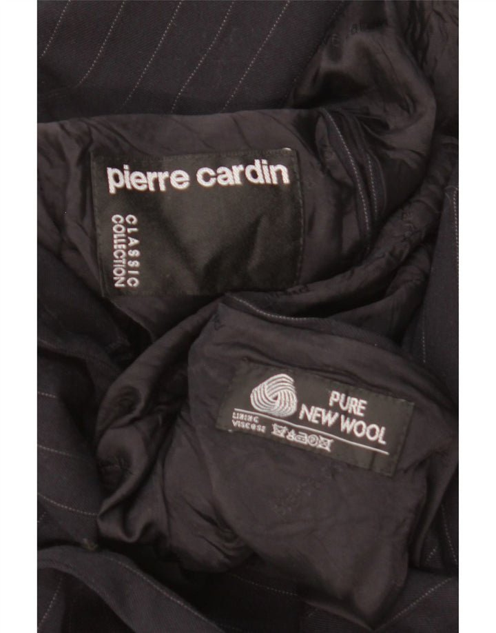 Pierre Cardin Mens Double Breasted Blazer Jacket UK 40 Large Black