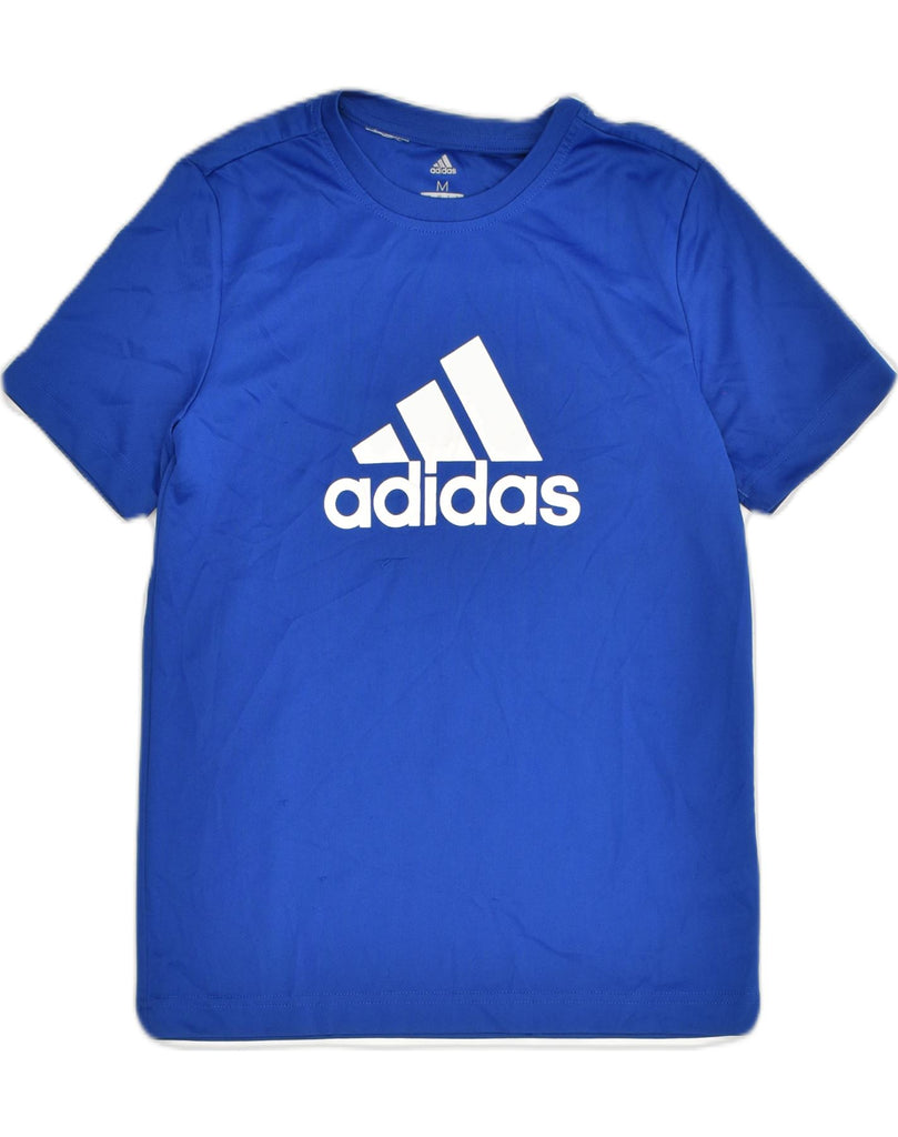 ADIDAS Boys Graphic T-Shirt Top 11-12 Years Medium Blue Polyester | Vintage Adidas | Thrift | Second-Hand Adidas | Used Clothing | Messina Hembry 